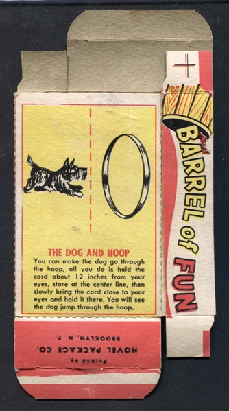 R722-13 Novel Package Barrel O' Fun Complete Box - Dog and Hoop