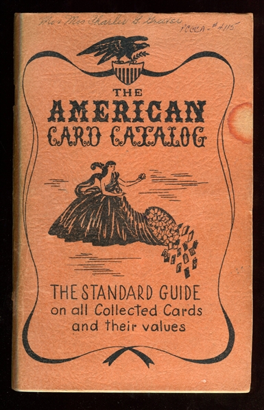 Hobby Archaeology : 1956 American Card Catalog by Jefferson Burdick