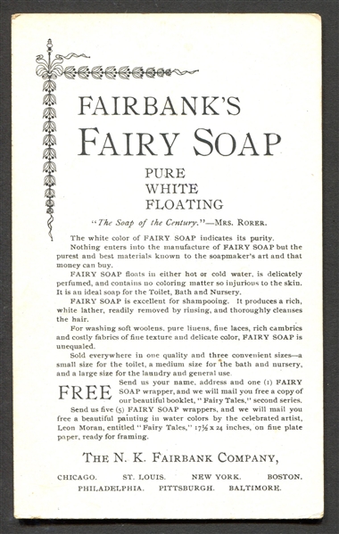 Fantastic Fairbank's Fairy Soap Generals Group of (8) Different Advertising Trade Cabinets