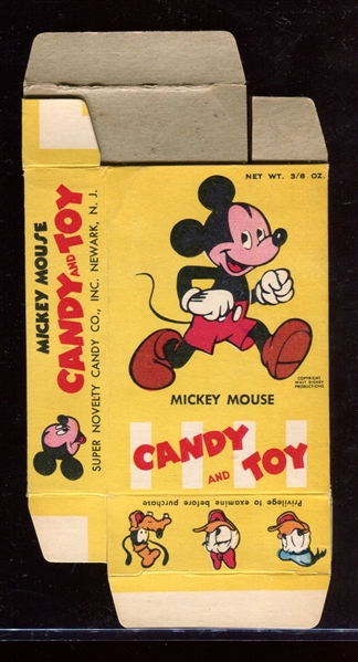 R-UNC Super Novelty Candy Co Mickey Mouse Box - Mickey Mouse / Goofy with Advertising Hangar Figure