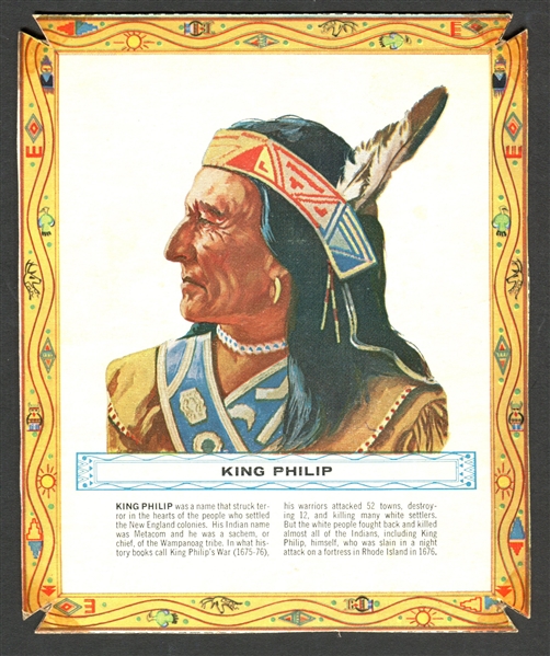 F273-7B Kellogg's Cereal Famous Indian Chiefs Complete Set of (12) Panels