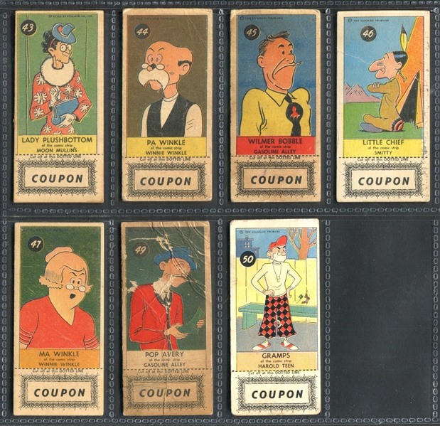 R757 James Welch Sugar Daddy Comic Character Cards Lot of (37) With Coupon