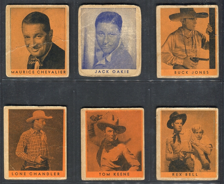 R133 Series of 96 Movie Stars Lot of (10) Cards 