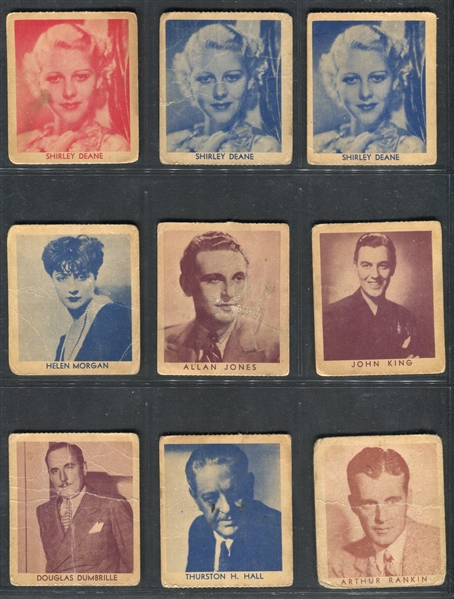 R134 Series of 96 Movie Stars Lot of (33) Cards