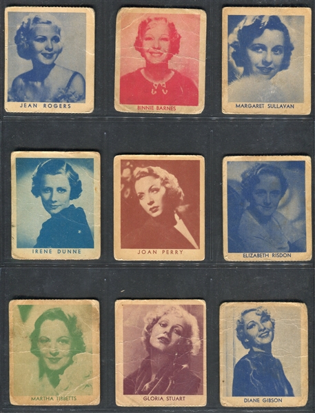 R134 Series of 96 Movie Stars Lot of (33) Cards