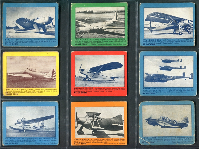 R177-3 Zoom Products Airplanes High Series Lot of (30) Color Cards