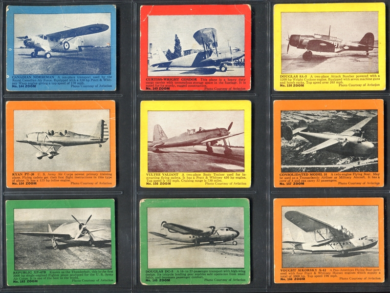 R177-3 Zoom Products Airplanes High Series Lot of (30) Color Cards