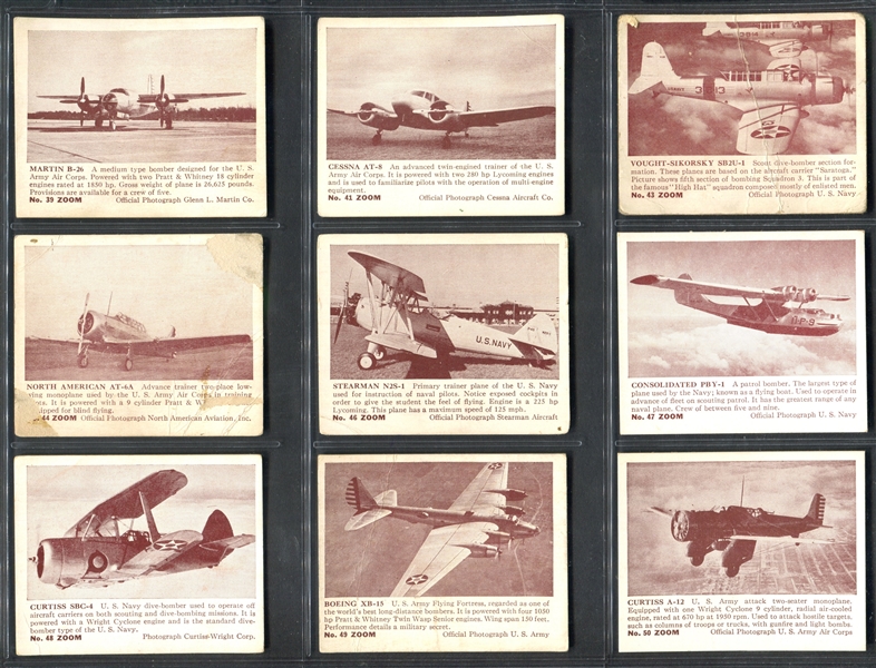 R177 Zoom Products Airplanes Lot of (75) Cards