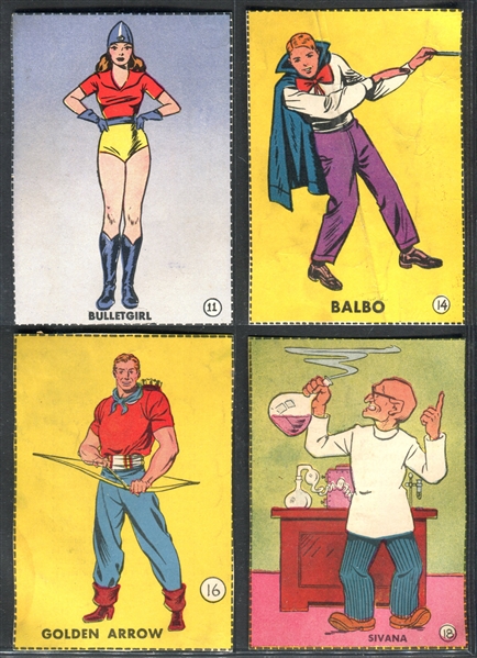 1940's Comic Character Cut-Out Cards Lot of (9) Cards