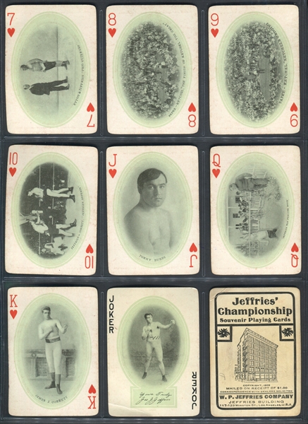 1909 James Jeffries Playing Card Complete Set in Box