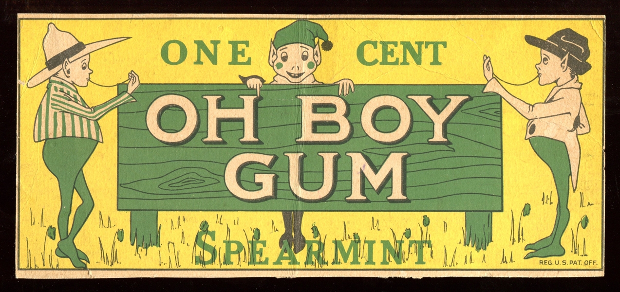 Vintage Goudey Oh Boy Gum One Cent Double-Sided Header Card