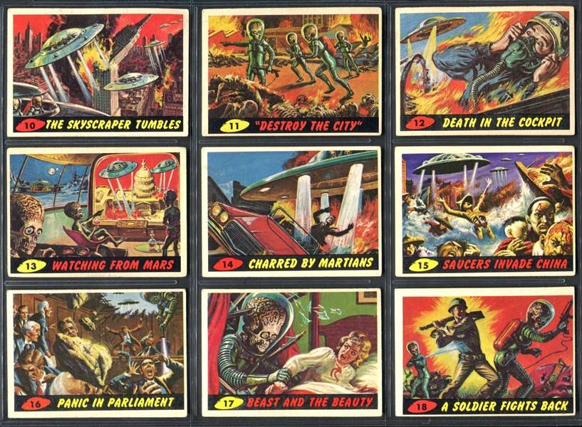 1962 Topps Mars Attacks Complete Set of (55) Cards