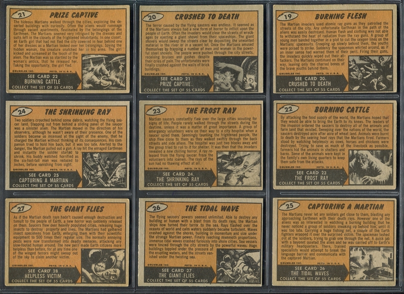 1962 Topps Mars Attacks Complete Set of (55) Cards