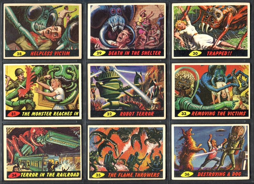 1962 Topps Mars Attacks Complete Set of (55) Cards