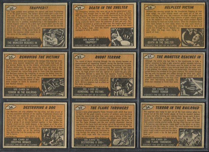 1962 Topps Mars Attacks Complete Set of (55) Cards