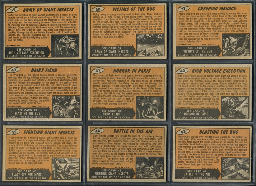 1962 Topps Mars Attacks Complete Set of (55) Cards