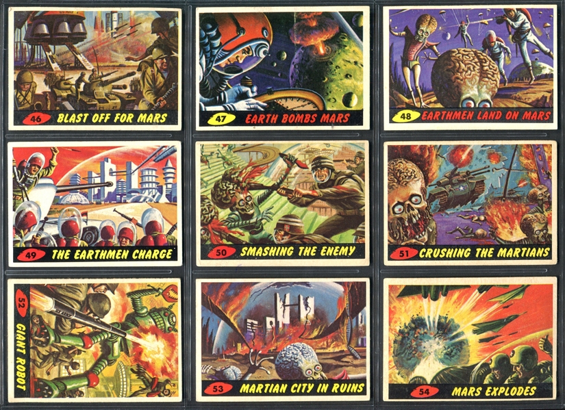 1962 Topps Mars Attacks Complete Set of (55) Cards