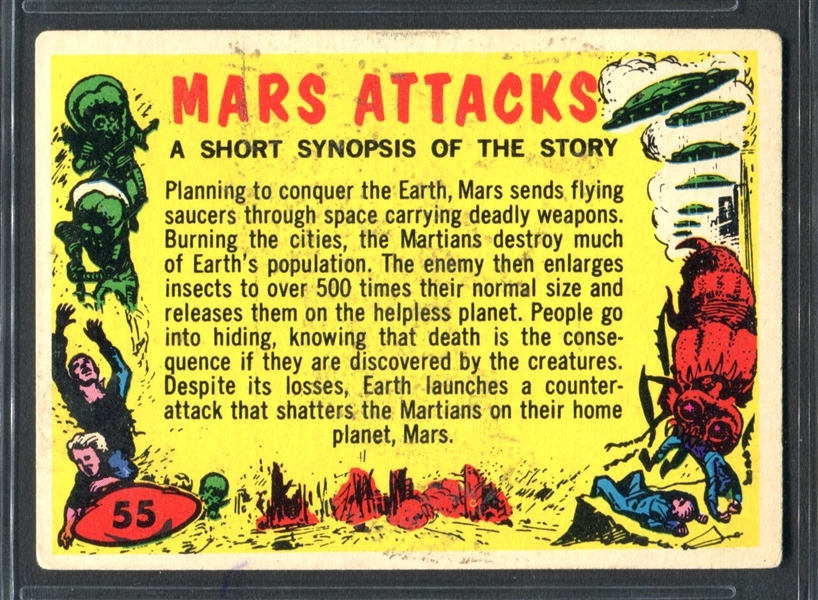 1962 Topps Mars Attacks Complete Set of (55) Cards