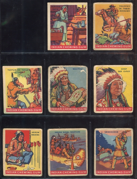 R773 Goudey Indian Gum Near Complete Set of (83/96) Cards