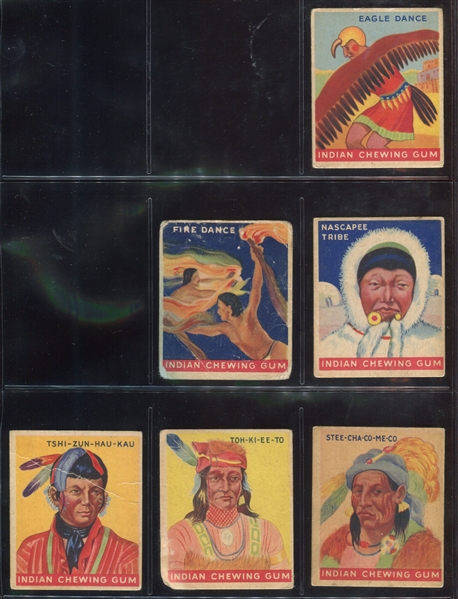 R773 Goudey Indian Gum Near Complete Set of (83/96) Cards