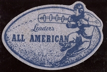 Fantastic Leaders Candy All-American Felt Football with Vintage Player Image