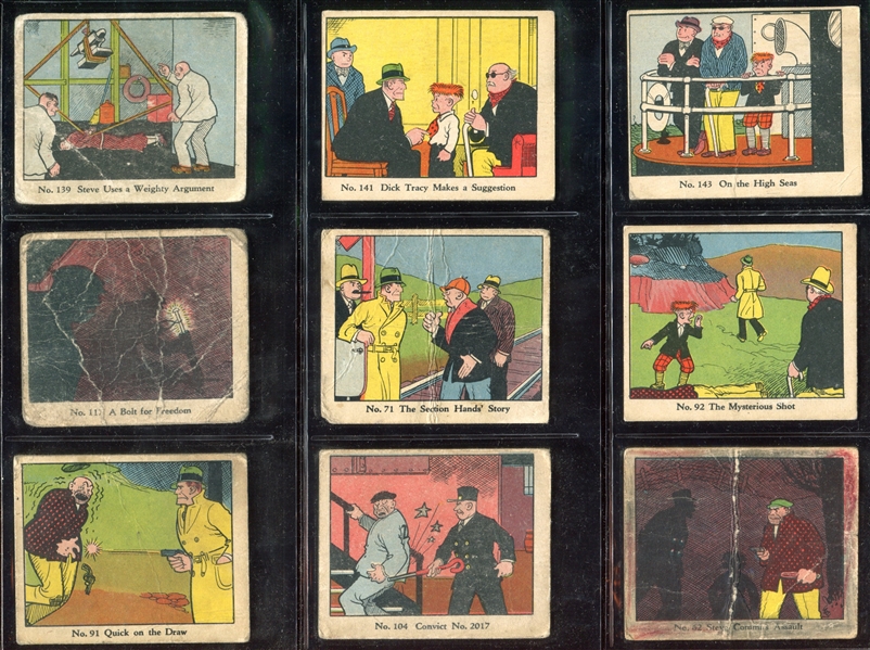 R41 Walter Johnson Candy Dick Tracy Lot of (27) Cards