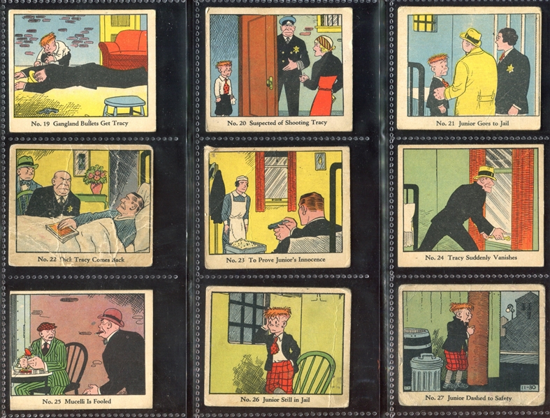 R41 Walter Johnson Candy Dick Tracy Near Complete (137/144) Set