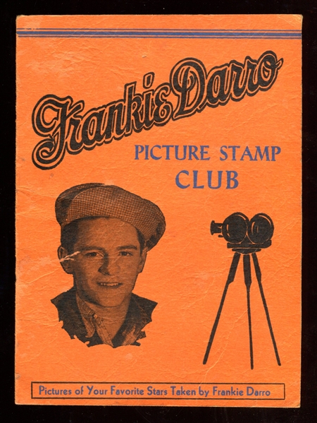 Frankie Darro Picture Stamp Club Album with Mounted Stamps Including Max Baer