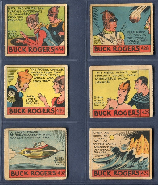 R28 Cartoon Comics Lot of (6) Buck Rogers Cards