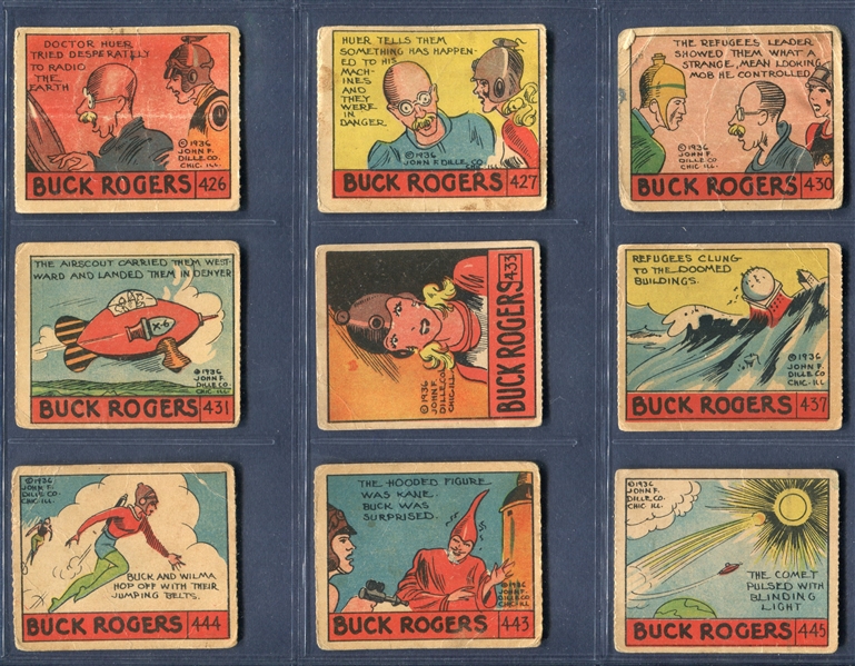 R28 Cartoon Comics Lot of (9) Buck Rogers Cards