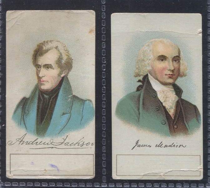 N309 American Eagle Presidents Type Lot of (2) Cards