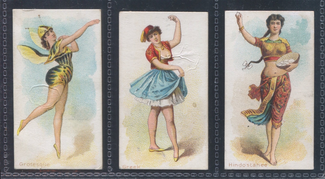 N186 Kimball Dancing Women Lot of (3) Cards