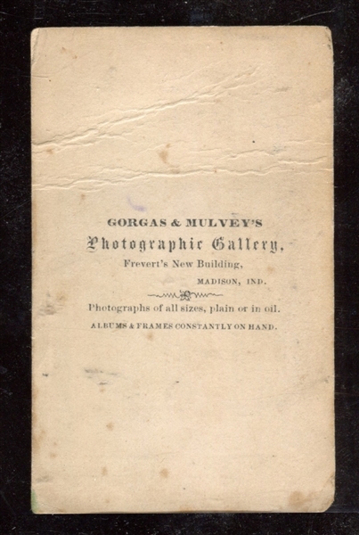 Fantastic 1860's CDV Picturing Small Boy With Baseball Ring Bat