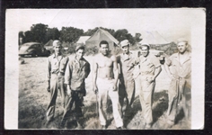 1940s/1950s Joe Louis Snapshot Photo With Soldiers