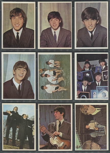 1964 Topps “Beatles Color Cards” complete 64-card set EX