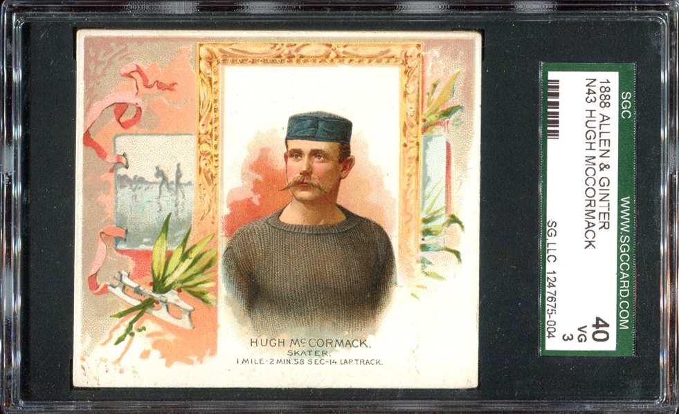 N43 Allen & Ginter World's Champions Hugh McCormack SGC40 VG