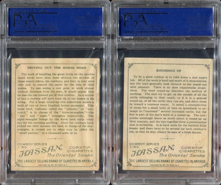 T53 Hassan Cowboy Series Lot of (2) PSA-Graded Cards