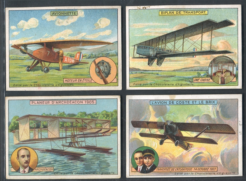 1930's French Aviation Complete Set of (12) Cards
