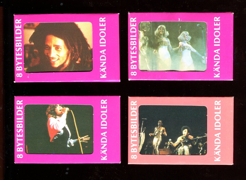 1970's/1980's Swedish Card Unopened Packages with Music Acts Showing (4)