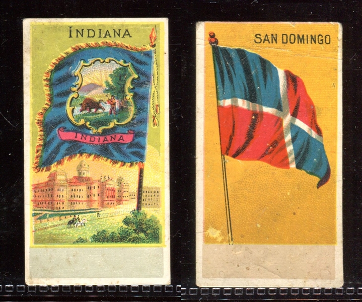 N500/N501 American Eagle Flags Pair of Type Cards