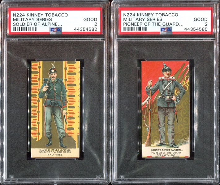 N224 Kinney Military Lot of (7) PSA-Graded Cards