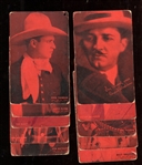 1920s Exhibit Dark Red Tint Movie Stars Lot of (25) Cards