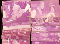 1920s Light Pink-Tint Movie Stars Lot of (27) Cards
