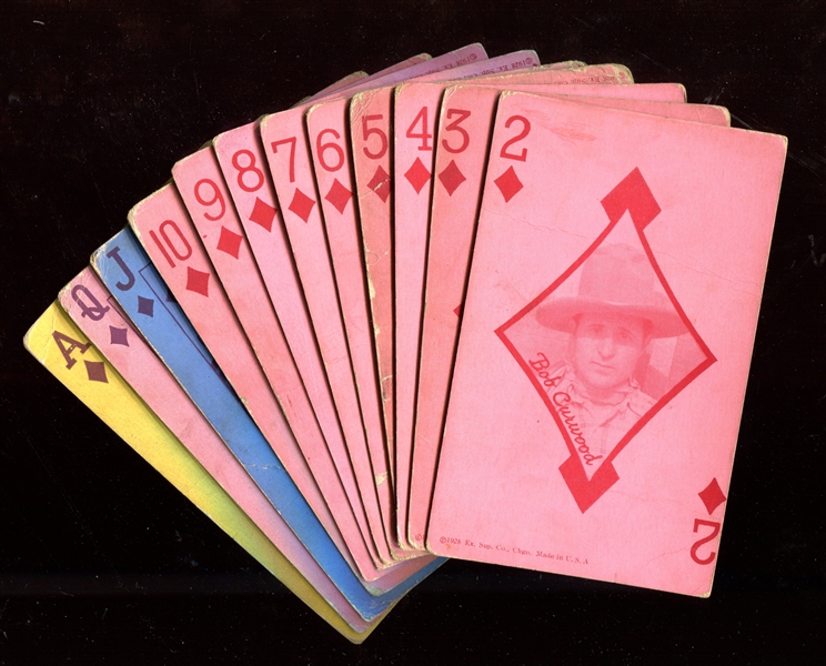 1930's Exhibit Western Playing Cards Near Set of (46/52) with (2) Jokers