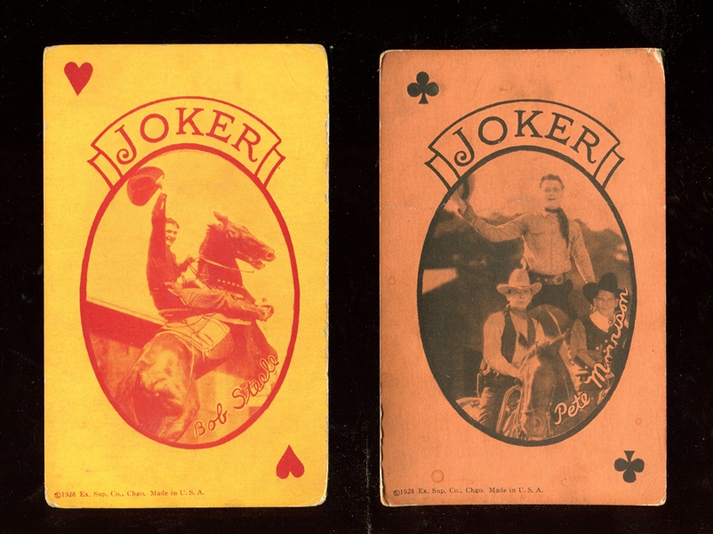 1930's Exhibit Western Playing Cards Near Set of (46/52) with (2) Jokers