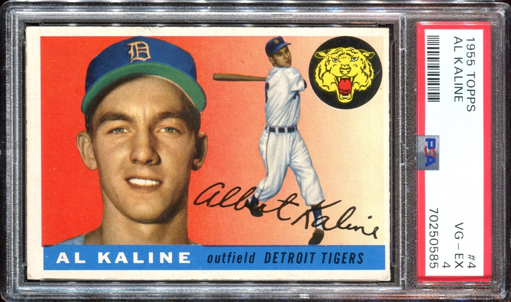 1955 Topps #4 Al Kaline PSA4 VG-EX