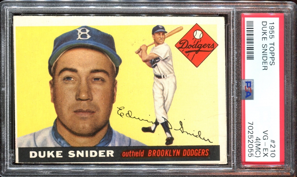 1955 Topps Duke Snider #210 PSA4 VGEX (MC)