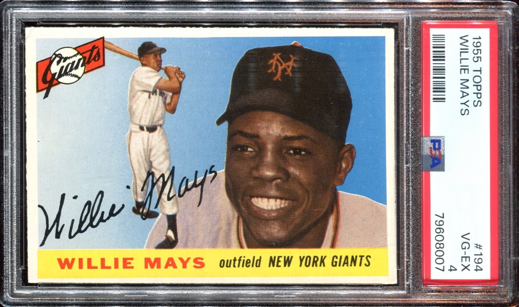 1955 Topps Willie Mays #194 PSA4 VGEX