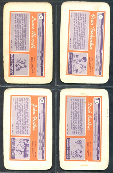 1970 Topps Super Lot of (10) With Sayers, Simpson, Unitas and More