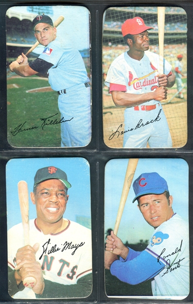 1970 Topps Supers Lot of (25) Cards With Brock, Mays and Others